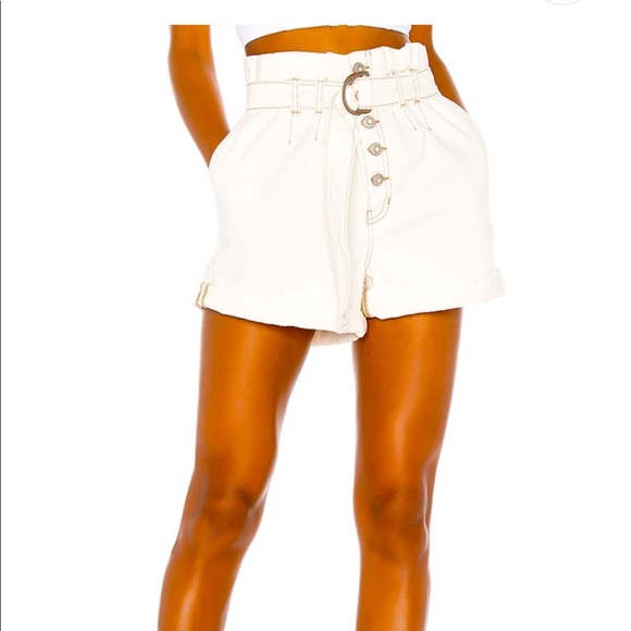 Free People Pants - Revolve Cindy Utility Short in White Free People